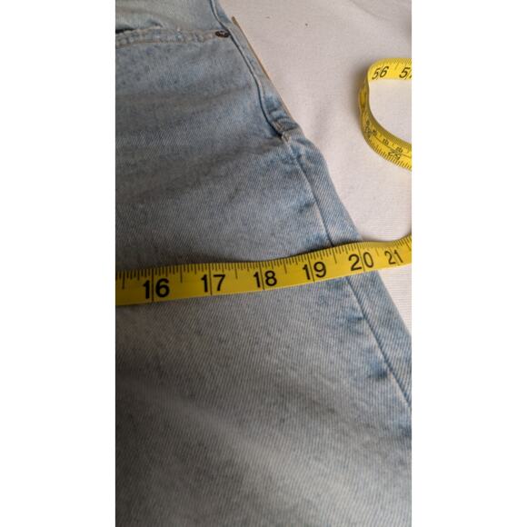 Zara High Rs Distressed Straight Leg Jeans Size 4 Light Button Fly Ripped Knees - Picture 10 of 14